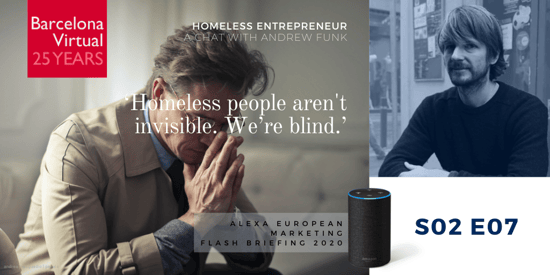 "Homeless people aren't invisible. We're blind." - Andrew Funk. founder of Homeless Entrepreneur