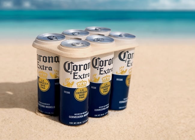 Mexico's Corona Beer: Sustainability Innovator. These 6-pack rings can be eaten by fish.