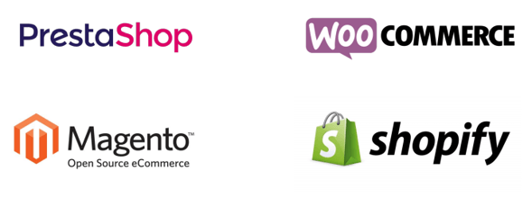 Four e-Commerce Platforms: Woo Commerce, PrestaShop, Shopify and Magento.