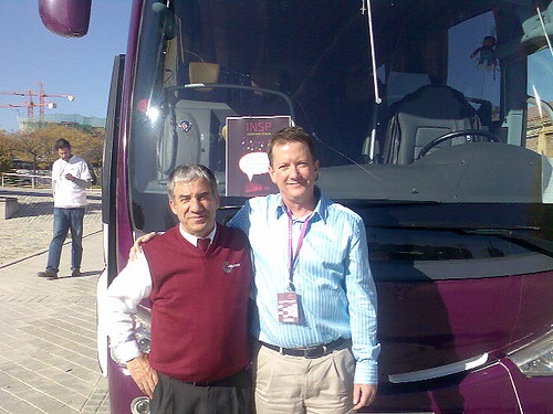 Paul Fleming with Bus Driver