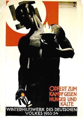 Nazi Winter Relief Fund poster, 1933-1934 by Ludwig Hohlwein