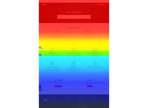 Heatmap Usability Test example - Barcelona Virtual